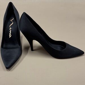 Nina Sexy Elegant Satin Black Pumps Heels
